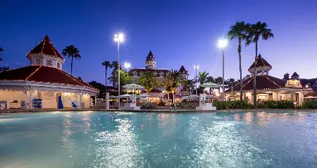 The pool area at Disney's Grand Floridian Resort & Spa