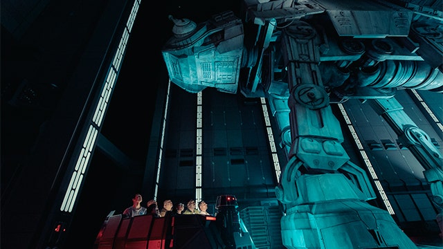 Guests riding Star Wars Rise of the Resistance at Disney’s Hollywood Studios